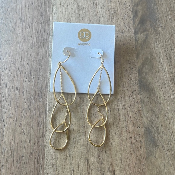Gorjana Tiered Drop Gold Earrings | NWT - Picture 5 of 9